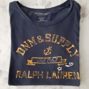Ralph Lauren Denim & Supply Blue T shirt size -women's L  100% cotton